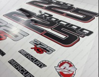 Mercury Racing 225XS Optimax DFI 2016-2017 Outboard Decal Kit